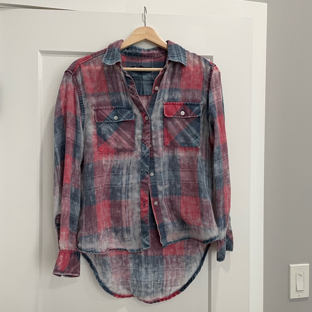 Womens Flannel Buttondown